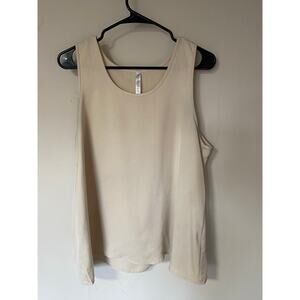 Fabletics Cream Ivory Dressy Relaxed Tank size large